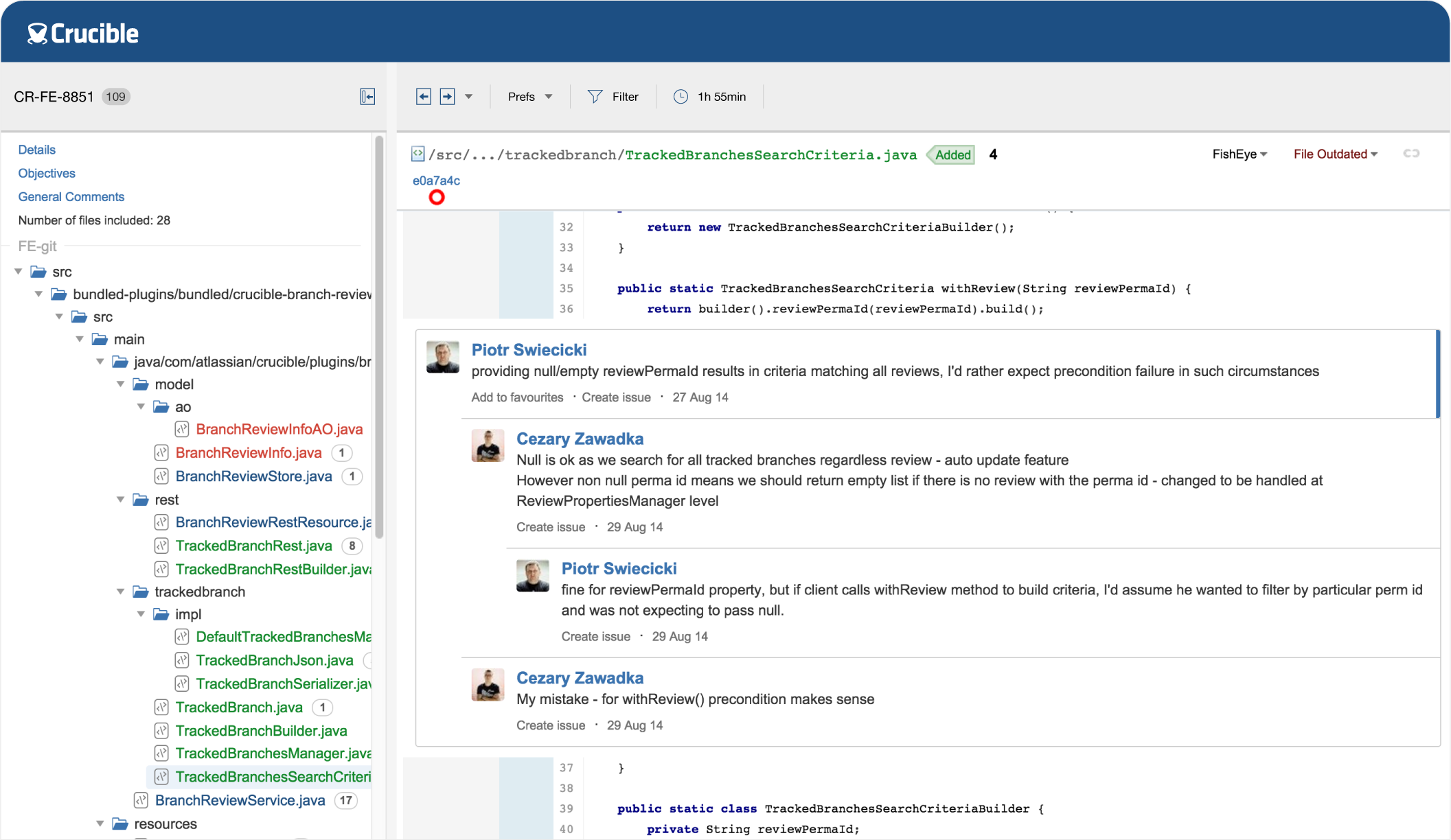 crucible Atlassian tool