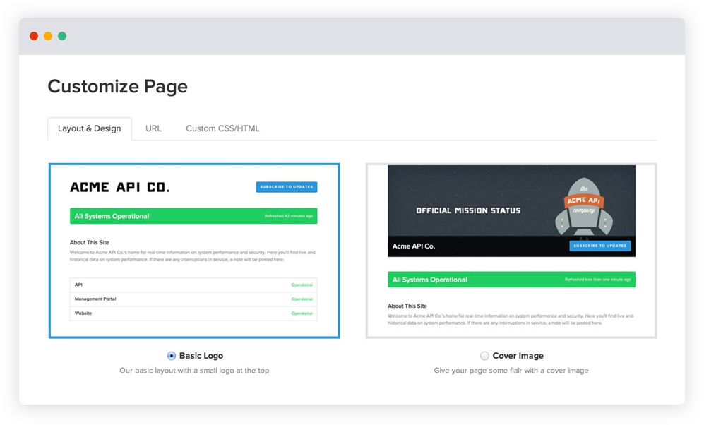 Atlassian Statuspage integration