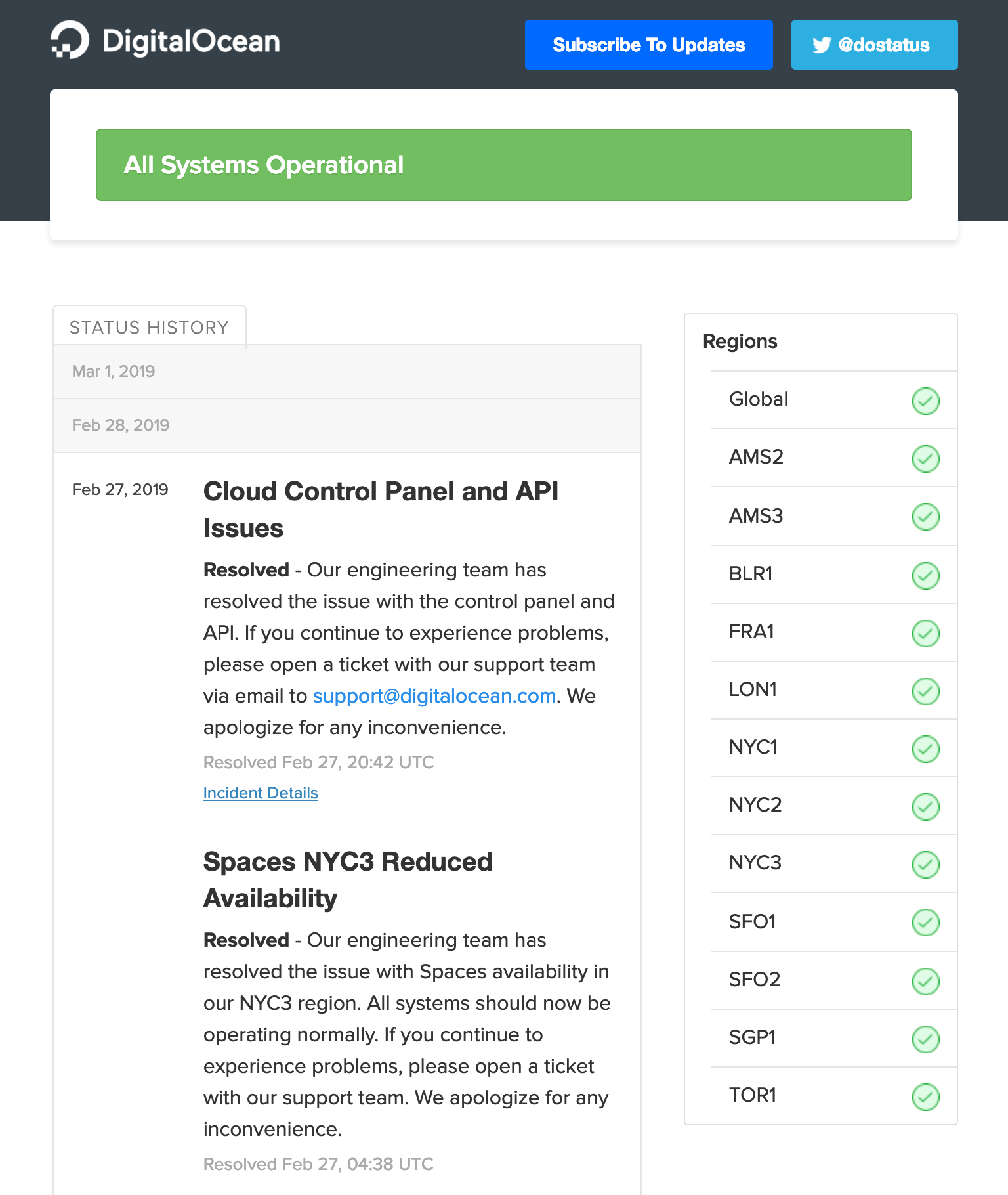 Atlassian Statuspage Support